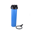 Alta pressão 2,5*20 polegadas Slim PP Caixa de filtro de água azul com entrada/outlet de bronze de 3/4 &quot;NW-BRK01